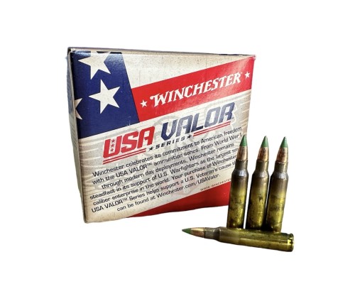 5.56X45 Winchester USA valor  62G M855 Green Tip 125RD