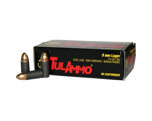 9x19mm 115gr FMJ 50 rounds by Tulammo