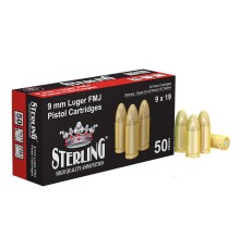 9x19mm Luger 115gr FMJ 1000 rounds by Sterling