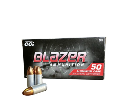 9x19mm Luger 115gr FMJ aluminum 1000 rounds by CCI Blazer