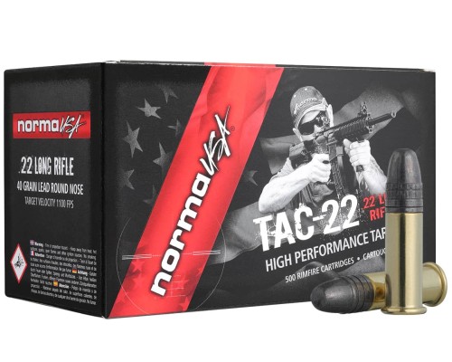 TAC-22 .22LR Rimfire Ammunition by Norma 50 Rounds