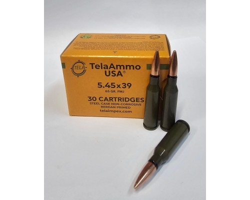 5.45x39 65 gr FMJ 1500 rounds by Tela Ammo
