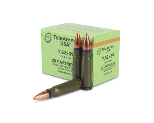 7.62x39 FMJ 1000 rounds by Tela Ammo
